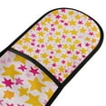thumbnail image 4 of Yayeee Double Oven Mitt Kitchen Heat Resistant Baking 35" x7" Quilted Glove, Light Pink Stars, 4 of 6