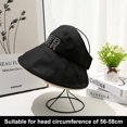 thumbnail image 2 of Sombrero de 54-60cm con circunferencia ajustable para mujer, aleros grandes de verano, sombrero protector solar vacío, sombrero de pescador anti-ultravioleta, 2 of 5