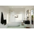 thumbnail image 5 of Glass Warehouse Maven 34 in. x 66.75 in. Single Fixed Frameless Arched  Bathtub Panel Polished Brass Brass Finish, 5 of 5