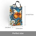 thumbnail image 3 of Lsque Spring Butterfly Flowers Laundry Basket, Laundry Hamper, Dirty Clothes Hamper for Laundry, Collapsible, Waterproof Laundry Baskets with Aluminum Handles for Laundry, Dorm, Family, 3 of 6