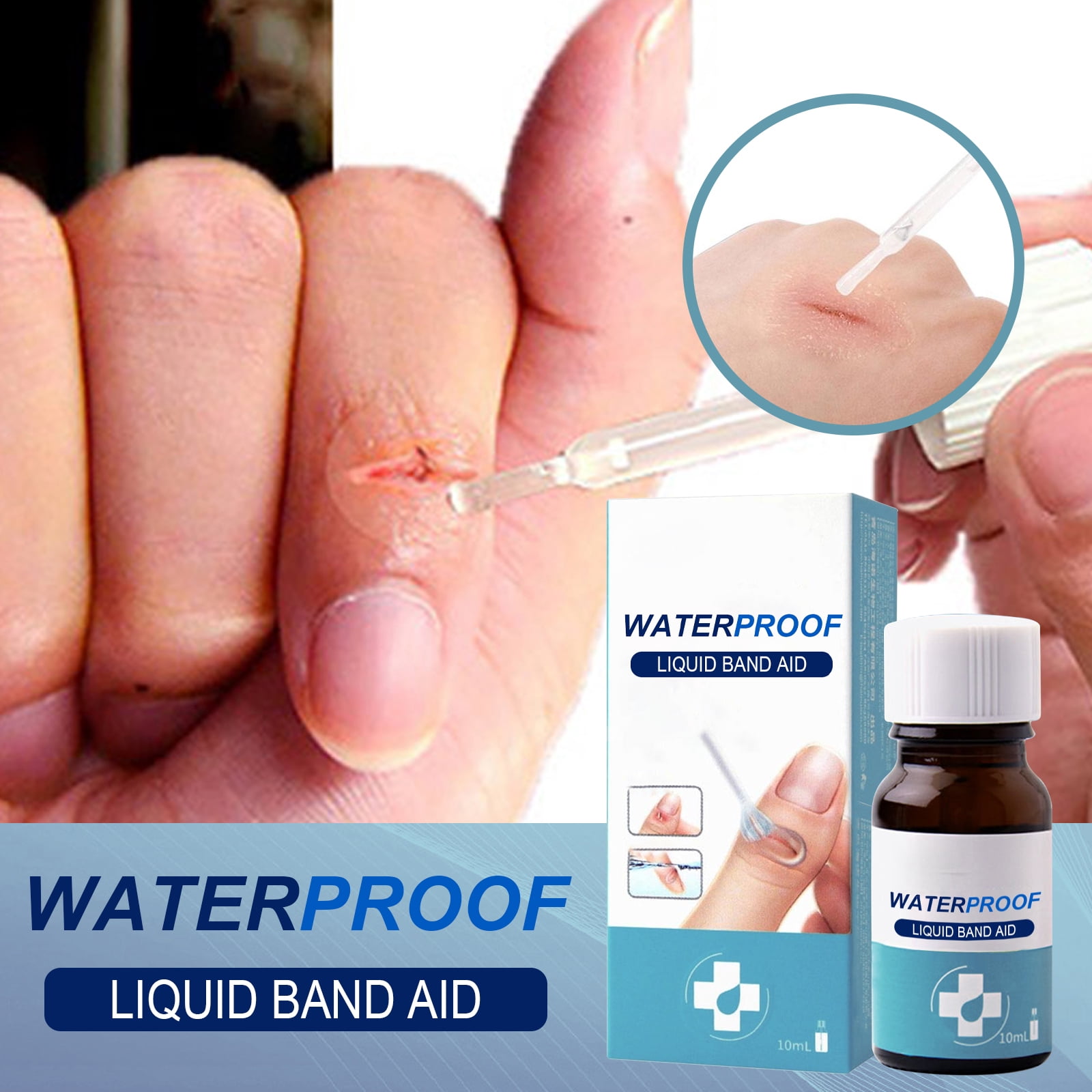 Alvantor Liquid Bandage for Minor Cuts, Fast-Drying Waterproof Protection, 0.34 fl oz
