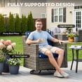 thumbnail image 4 of Giantfurnni Outdoor High Back Wicker Swivel Rocker Chairs Set of 2 for Patio, Porch, Balcony & Deck, 4 of 8