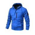 thumbnail image 1 of BADHUB Manteau de Pluie Imperméable pour Hommes avec Capuche, Coupe-Vent Coquille Souple de Montagne, Imperméable Décontracté pour la Randonnée, Veste de Pluie de Couleur Unie pour la Randonnée en Plein Air, Offres de Vacances, 1 of 3