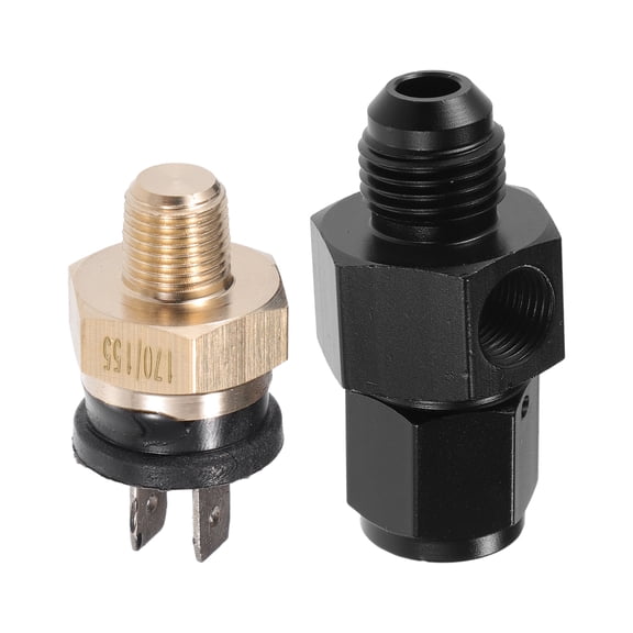 Unique Bargains 1 Set Auto Engine Temperature Cooling Fan Switch Thread-On AN Fitting Adapter 6AN  170'F On-155'F Off