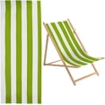 thumbnail image 1 of 1 pieza de repuesto para silla de playa con lona a rayas amarillas, verdes y blancas, tela para silla de 435 x 1165 mm, tela para silla reclinable de repuesto., 1 of 9
