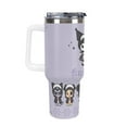 thumbnail image 4 of Kuromi And My Melody 40 Oz Tumbler with Handle And Straw, Vacuum Insulated Stainless Steel Double Wall Water Bottle Travel Coffee Mug, Gifts for Women Boys Girls, 4 of 8