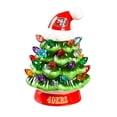 thumbnail image 2 of San Francisco 49ers 2-Pack 4" Ceramic LED Christmas Tree Set, 2 of 3