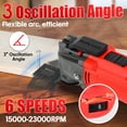 thumbnail image 3 of SHALL Oscillating Tool, Oscillating Multitool Kit, 3° Oscillation Angle, Easy Change & Kickback Protection, 6 Variable Speeds, Auxiliary Handle, 40Pcs Saw Accessories Included, 3 of 7
