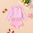 thumbnail image 3 of Younger Tree Baby Girl Swimsuit Long Sleeve Rash Guard Top Bikini Swimwear 2 Piece Set for 18-24 Months, 3 of 9