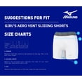 thumbnail image 4 of Pantalones Cortos Acolchonados para Deslizamiento Aero Vent para Niñas de Mizuno, Gris, Talla M, 4 of 4