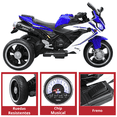 thumbnail image 4 of Moto Eléctrica Deportiva para Niños 3 Ruedas Bluetooth Dos Baterias 6V a partir de 3 Años - Gris, 4 of 8