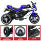thumbnail image 4 of Moto Eléctrica Deportiva para Niños 3 Ruedas Bluetooth Dos Baterias 6V a partir de 3 Años - Gris, 4 of 8