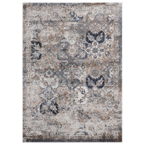 Luxe Weavers Oriental Gray 8x10 Area Rug Distressed Floral Carpet