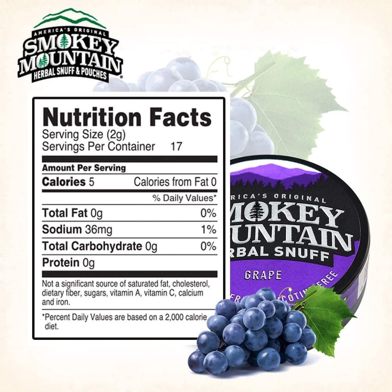 grape flavored chewing tobacco Smokey Mountain Herbal Long Cut – – 1 Can Try Jake’s Mint Chew today! Grape White Packs