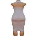 thumbnail image 4 of Robe de Soirée Cocktail Bodycon Bandage Solide pour Femme, 4 of 6