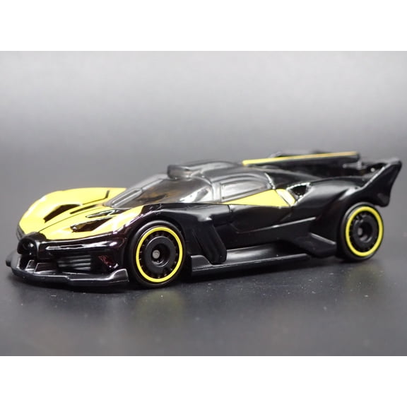 Open Box 2024-2025 BUGATTI BOLIDE SUPER CAR YELLOW 1:64 SCALE DIORAMA DIECAST MODEL CAR