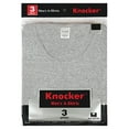 thumbnail image 2 of Knocker Men's 3 Tank Top Undershirts A-Shirt - Large, 2 Black,1 Gray, 2 of 3