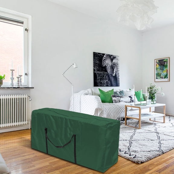 IBASETOY 1Pc Portable Green Waterproof Storage Bag with Handles Foldable Furniture Organizer for Home