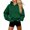Army Green, variant on Dursoulink Casual Hooded Sweatshirt for Women, Oversized Fit, Drawstring Hem, Long Sleeves, Solid Color, Polyester Fabric, for Daily Wear