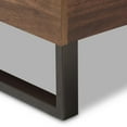 thumbnail image 6 of Mitchell Walnut Wood and White Faux Leather Queen Size Platform Bed, 6 of 17