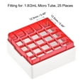 thumbnail image 3 of Freezer Tube Box 25 Places Waterproof Polypropylene Holder Rack for 1.8/2ml Microcentrifuge Tubes, Red, 3 of 5
