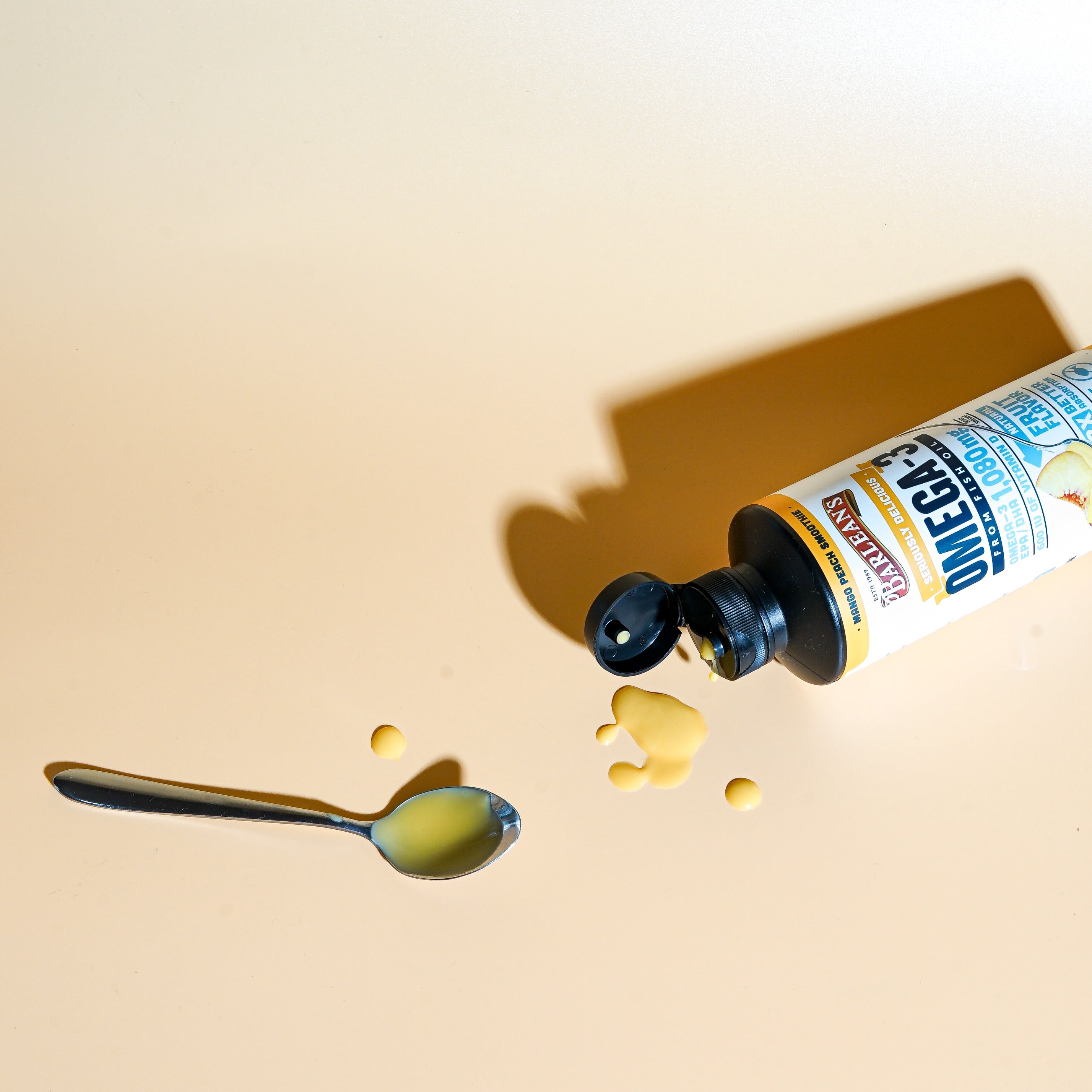 Barlean's Seriously Delicious Omega-3 Fish Oil Mango Peach Smoothie 8 oz Liquid