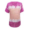 thumbnail image 4 of SHOPESSA Womens Summer Tops Tiy-dye Casual Short Sleeve Round Neck Loose Blouse T Shirts Tee Printed Side Split Tunic （S-5XL）, 4 of 4