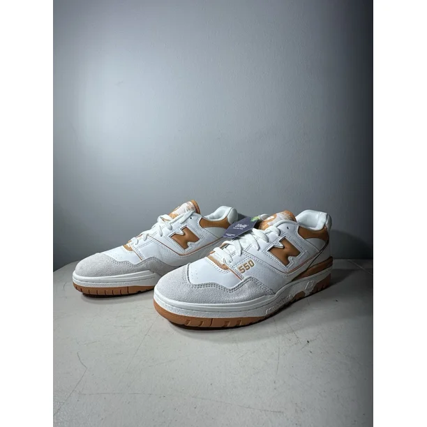 Men's Size 10.5 NEW - New Balance 550 White/Brown - BB550LSC Shoes Sneakers Y2K