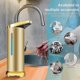thumbnail image 3 of Stainless Steel Automatic Soap Dispenser, Touchless Sterilizer Dispenser with Infrared Sensor, Adjustable Switch and Waterproof Base (Matte Gold), 3 of 5