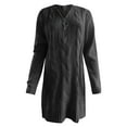 thumbnail image 4 of AOOCHASLIY Women Zipper V Neck Long Sleeve Trendy Solid Color Sheath Mini Sweater Dress, 4 of 4
