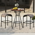 thumbnail image 2 of Gymax 5 PCS Patio Bistro Set Round Table w/ 1.6'' Umbrella Hole & 4 Stools Metal Frame, 2 of 10