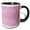 Black/White, variant on 3drose, Pretty Pink with Pastel Gradient Soft Aztec Pattern, 11oz Two-tone Yellow Mug