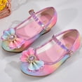 2DXuixsh Little Girl Sandals Children Shoes with Diamond Shiny Sandals Princess Shoes Bow High