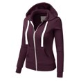 thumbnail image 2 of Doublju Women's Lightweight Pocket Zip-Up Hoodie Jacket for Women with Plus Size, 2 of 4