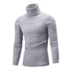 thumbnail image 2 of Suéter de hombre, suéter de otoño e invierno, cuello alto, camisa de base torcida de color sólido, 2 of 6