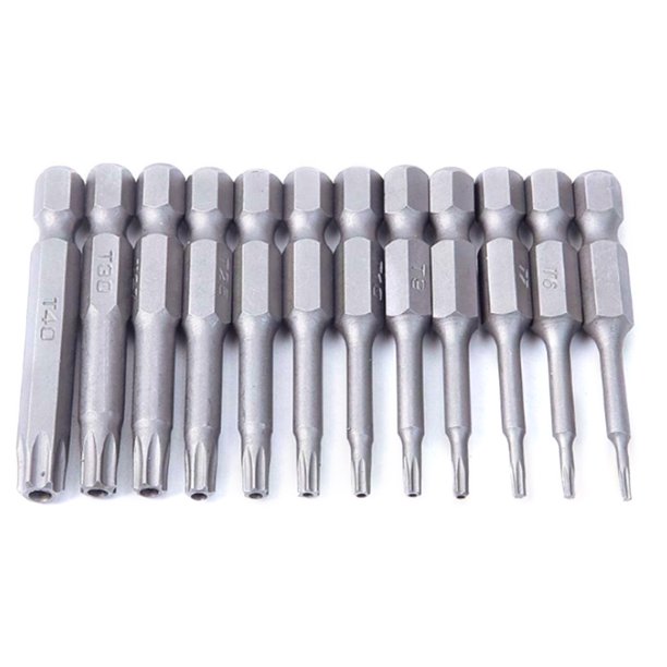 12Pcs Security Bit Set Tamper Proof Screwdriver Drill Bit Screw Driver