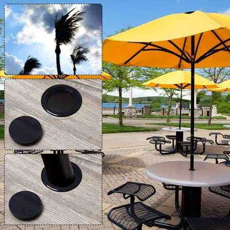4 Pieces Silicone Umbrella Hole Ring Plug And Cap Set For Glass Outdoors Patio Table Deck Yard 2 Inch Black Canada Glass Outdoors Patio Table Deck Yard, Outdoor Table Umbrella Hole Ring