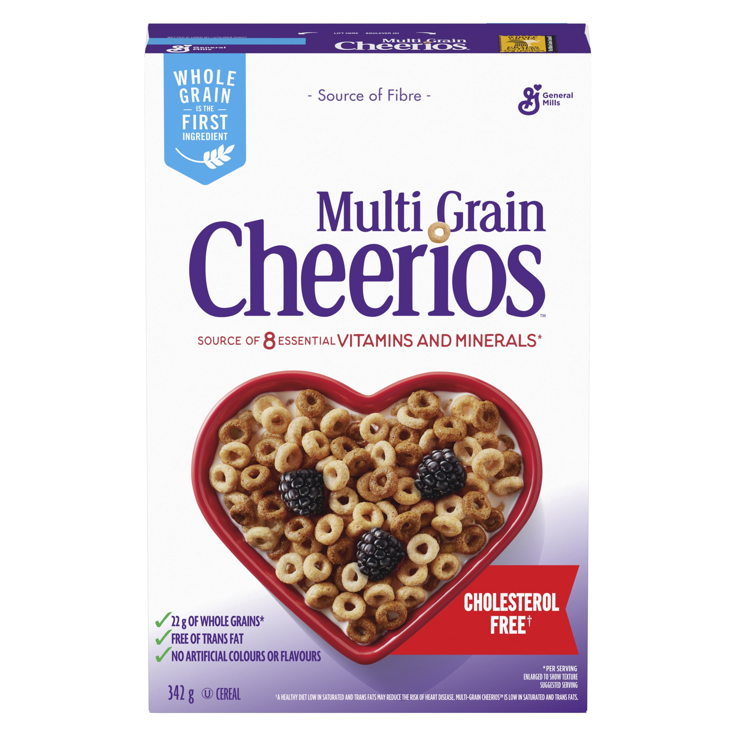 Multi Grain Cheerios Breakfast Cereal, Whole Grains, 342 g, 342 g