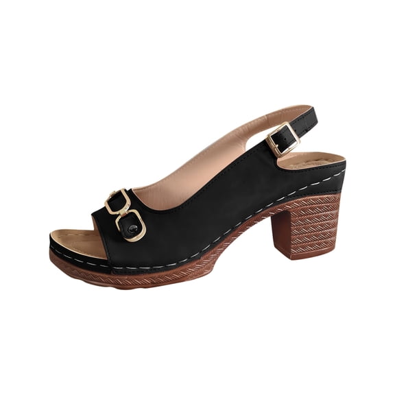 Platform Sandals Women Espadrille Wedge Casual Slippers Open Toe Dressy Heels Summer Slingback Wide Beach High Espadrilles Slip on Cute Slip-on Adjustable Buckle Ankle Strap Shoes Wedges