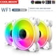 thumbnail image 4 of COOLMOON 12cm Silent 4Pin PWM 5V 3Pin ARGB Aura Sync Case Cooling Fan White Sywqhk Para estrenar, 4 of 9
