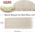 thumbnail image 4 of MY-LADY 5Clips Wavy Curly Synthetic Clips in Hair Extensions 3/4 Full Head Clips on Hairpieces for Women 26inch platinum&nbsp;blonde, 4 of 8