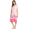 thumbnail image 2 of Lati Fashion Women Nightgowns Short Sleeve Female Nightgowns & Sleepshirts Pink Size X-Large, 2 of 4