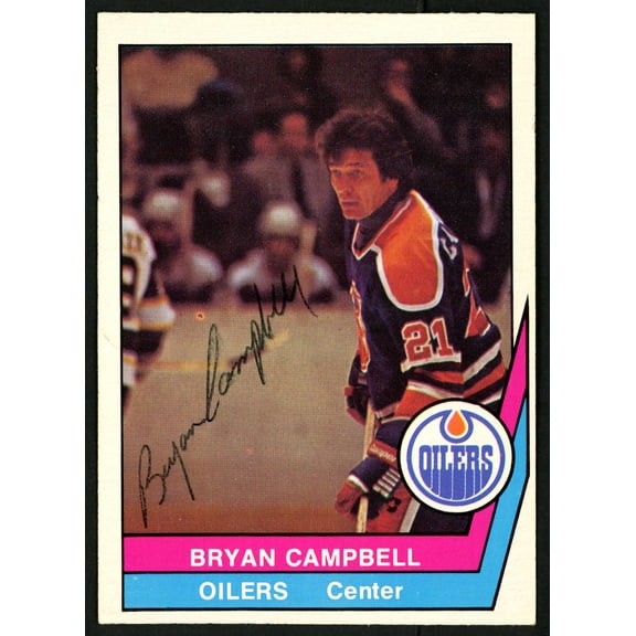 Bryan Campbell Autographed 1977-78 WHA O-Pee-Chee Card #22 Edmonton Oilers SKU #151337