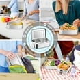 thumbnail image 3 of Walchoice Bento Box, 28oz Stainless Steel Lunch Box Container with Lids & 2 Removable Dividers, Reusable Metal Meal Storage for Work Office Travel, Leak-Proof & Dishwasher Safe, 3 of 8