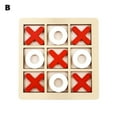 thumbnail image 3 of Classic Wooden Tic Tac Toe Game Set Portable Board for Kids Adults Family Game Night Strategy Learning Travel, 3 of 8