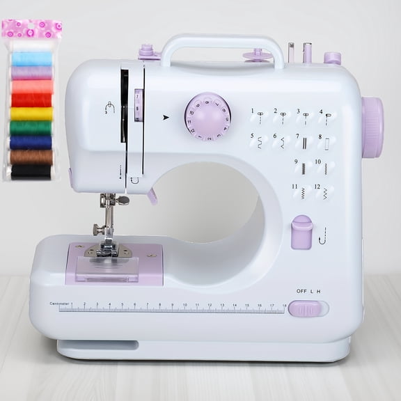 Mini Portable Electric Sewing Machine, 12 Built-in Stitches, with Foot Pedal Function, Suitable for Handcrafting, Clothing and Repair