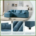 thumbnail image 3 of 103.5” Chenille Modular Sectional Sofa – 4-Seat L-Shaped Cloud Couch with Deep Wide Seats & Movable Ottoman for Living Room, 3 of 13