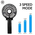 thumbnail image 3 of Luxtrada Mini Portable Handheld Fan Electric Fans Portable Small Personal Portable Table Fan with Battery USB Rechargeable(Green), 3 of 8