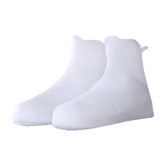 Homellea Silicone Rain Shoe Covers, Waterproof Reusable Overshoes with Non Slip Sole, Portable Foldable Shoe Protectors for Walking, Cycling, Gardening and Travel, 1 Pair