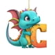 thumbnail image 2 of Christmas Acrylic 26 Letter Dinosaur Pendant Letter Dinosaur Party Decoration Pendant, 2 of 4